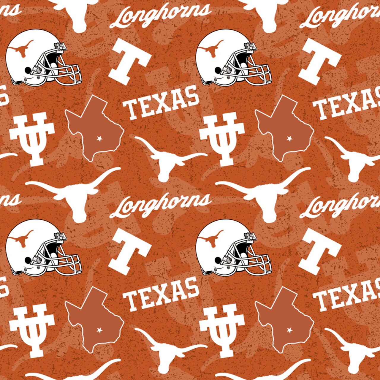 Fabric Sykel Enterprises University of Texas Tone on Tone by the Quarter Yard TX1178
